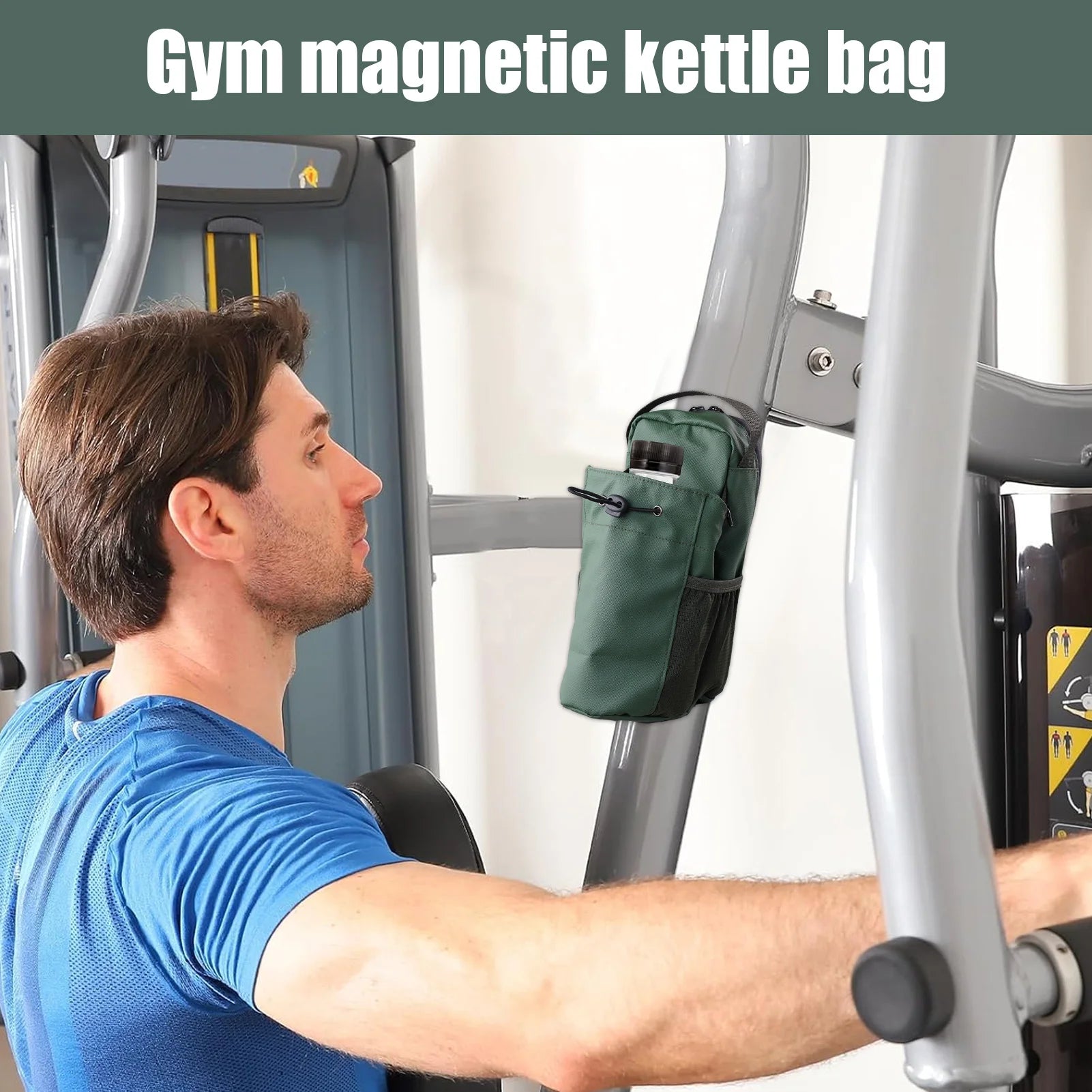 This waterproof magnetic gym sling bag holds your water bottle and phone, making it perfect for outdoor sports, travel, and fitness activities.