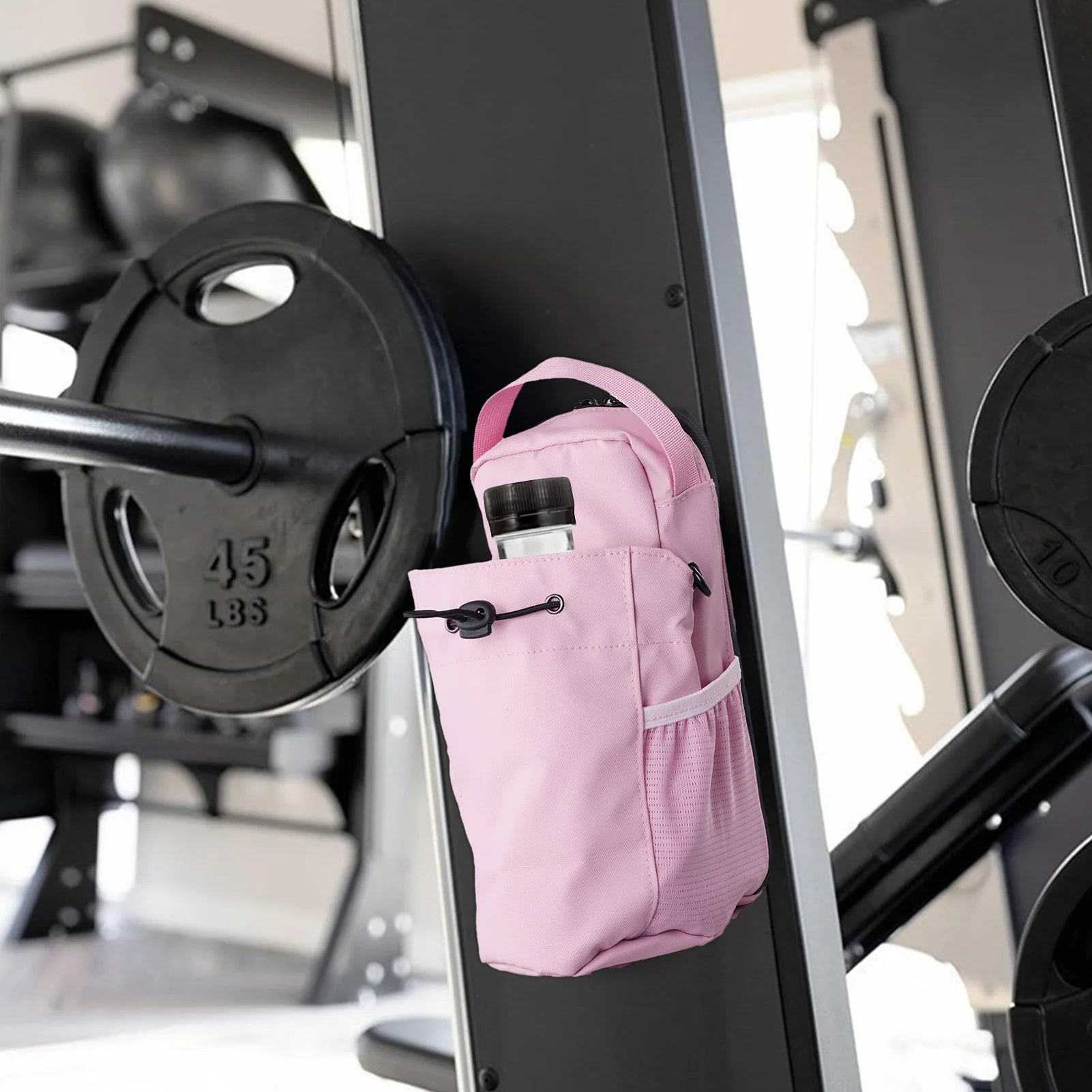 This waterproof magnetic gym sling bag holds your water bottle and phone, making it perfect for outdoor sports, travel, and fitness activities.